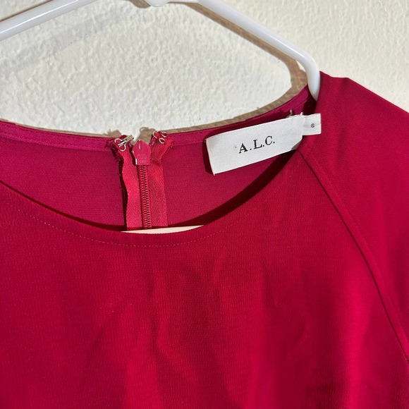 ALC Red Sheath Dress Size 6 - Picture 3 of 4
